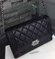 Boy Chanel Mini Flap Bag in Original Sheepskin A33814 Black