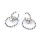 Chanel Classic CC Logo Earrings Gold Tone Black Enamel CE8622