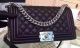 Top Quality Chanel Boy Flap Shoulder Bag in Deer Skin Leather A67086 - Black