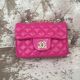 Best Quality Chanel Classic Mini Flap Bag in Sheepskin Leather - A1115 Rose