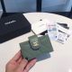 Chanel Card Holder in Blackish Green