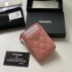 Cheap Replica Chanel Calfskin Card Holder in Pink AP1650
