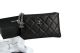 Best Chanel Matelasse Zip Around Wallet Original Leather Black