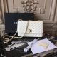 1:1 Chanel Classic Sheepskin Leather WOC Shoulder Bag 33814 Offwhite