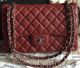 Replica Chanel Classic Flap Bag in Burgundy Caviar Leather