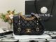1:1 Chanel Black Aged Calfskin and Gold-Tone Metal Flap Bag AS2696 with Popular Search Keywords