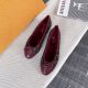 Replica Top Chanel Ballet Shoes Original Leather Rabbit Fur CC23560 Wine JK5626ll80