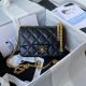 Chanel Small Black Lambskin Flap Shoulder Bag AS3114