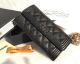 1:1 Boy Chanel Matelasse Long Wallet Sheepskin Leather A80376 Black