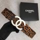 Top-notch Quality Chanel Wide leather belt with 53 mm CC4265 white