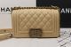Boy Chanel Mini Flap Bag in Apricot with Cannage Pattern A67025 Gold