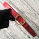 High-quality Replica Chanel Belt in Original Calf Leather - Red Color