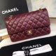 Chanel Classic Handbag in Lambskin with Gold Metal Hardware - A01112 Burgundy