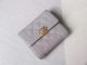 Chanel Matelasse Bi-Fold Wallet Grey Cannage Patterns Gold