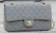 Chanel 2.55 Series Flap Bag in Grey Cannage Pattern with Gold Hardware - A1112