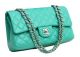 Chanel 2.55 Series Lambskin Leather Bag in Green Color - CFA1112 with Classic Flap Design