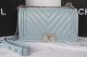 Boy Chanel Chevron Sheepskin Flap Bag Light Blue A67025irmanhfkd