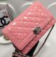 Boy Chanel Mini Flap Bag in Pink Patent Leather A33815