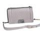 Boy Chanel Shoulder Bag with Herringbone Stitching in Apricot Color - CFA92493