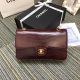 Chanel Classic Handbag in Original Lizard and Gold-Tone Metal - A01112 Burgundy, Chanel Designer Handbag, Luxury Women's Leather Bag