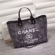 1:1 Chanel Canvas Leather Tote Shopping Bag with Serial Number 68047E