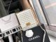 1:1 Replica Chanel Boy Handbag in White Patent Leather with Gold-Tone Metal AS0130
