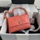 High Quality Chanel Flap Bag in Lambskin with Gold-Tone Metal, Pink Color, AS2299, JK3556xb51. Search Keywords: Chanel, Flap Bag, Lambskin, Gold-Tone Metal, Pink.