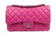 Chanel Classic Flap Bag in Rose Original Leather CF1113 Silver