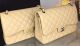 Chanel Classic Flap Bag with Original Cannage Patterns in Apricot Color
