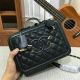 Chanel Calfskin Leather Shoulder Bag in Black - Style 6070