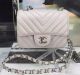 High-Quality Chanel Classic MINI Flap Bag in Grey Cannage Pattern Leather A8171
