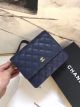 Imitation Chanel Matelasse Bi-Fold Wallet Cannage Patterns CHA3358 Royal
