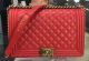 Boy Chanel Flap Bag Red Sheepskin Leather A67088 Gold