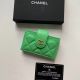 High quality Chanel brand card holder in green color
