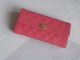 Chanel Boy Matelasse Long Wallet Calfskin Leather Pink