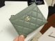 Chanel Classic Card Holder in Grained Calfskin and Gold-Tone Metal Green A84105
