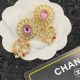 Chanel Earrings with Signature CC Logo and Pearl Detail