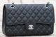 Chanel 2.55 Black Cannage Pattern Flap Bag Gold A1112 Series - Trendy Luxury Brand Fashion Accessory JK573