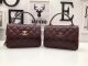 Chanel Classic Top Handle Bag in Original Sheepskin Leather - A92991 Wine