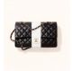 Chanel Classic Flap Shoulder Bag Sheepskin Leather Black White A01116 - Chanel Brand Keywords