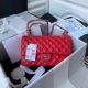 Chanel Classic Lambskin Handbag with Silver Metal - Red Color