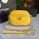 Chanel Camera Case in Lambskin with Gold-Tone Metal - Yellow Color - AS0137