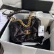 Chanel 19 Flap Bag Classic Beaded Leather Black