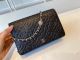 Chanel Classic Lambskin Clutch with Chain and Silver-Tone Metal AP3317 Black