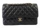 Imitation Chanel 2.55 Series Black Cannage Pattern Leather Bags with Gold Hardware