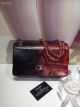 Chanel Classic Black and Red Python Leather Handbag A01112 with JK4776tg76