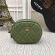 Chanel Coin Purse Metallic Grained Lambskin & Gold-Tone Metal Green