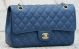 Chanel 2.55 Flap Bag with Original Blue Cannage Pattern Gold Hardware
