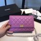 Chanel BOY CHANEL Original Wallet on Chain A80287 violet