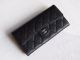 Chanel Classic Flap Wallet A31506 Black Silver-Tone Metal